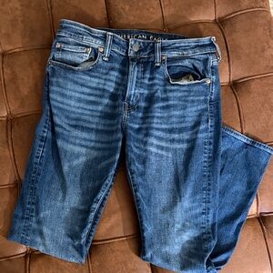 American Eagle Outfitters Men's Dark Blue Slim Jeans